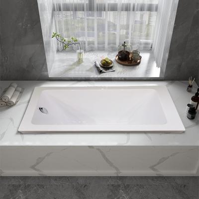 China Incorporated contemporary acrylic deep spacious soaking tub bathtub with reversible drain for full-body immersion and comfort for sale