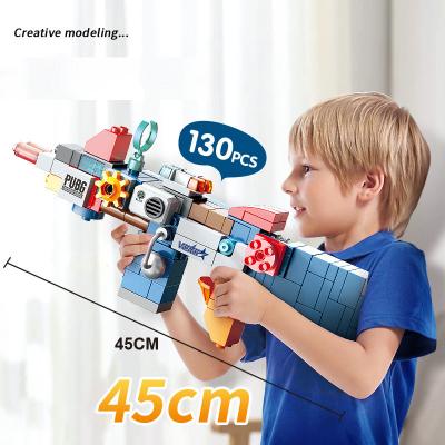 China Building Toy Building Block Sets 130 Pcs ABS Material Assembled All Kinds of Building Blocks Fighting Children's Guns Birthday Gift for sale