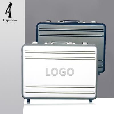 China Aluminum Portable Laptop Suitcase Men Used By Businessman Gold Lawyer Men Briefcase for sale