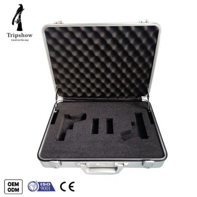 China Wholesale Silver Aluminum Theft Proof Tool/Gun Equipment Rifle Gun Case Hard Tool Case for sale