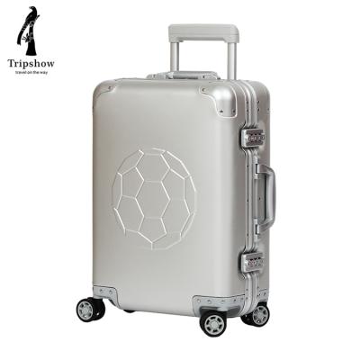 China High Quality Aluminum Open Frame Trolley Luggage Suitcase Fashion Vintage Hand Made Luggage for sale