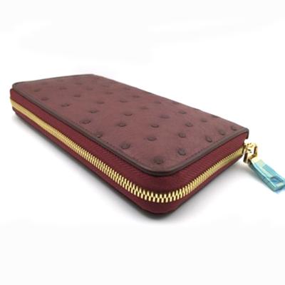 China High End Brand Genuine Ostrich Wallet New Arrival Fashion Leather Wallet For Men Women for sale