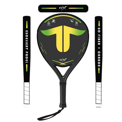 China Carbon Fiber+Carbon(UD Raw Material) Fiberglass with Customized Design Paddle/Carbon Padel Tennis Racket for sale