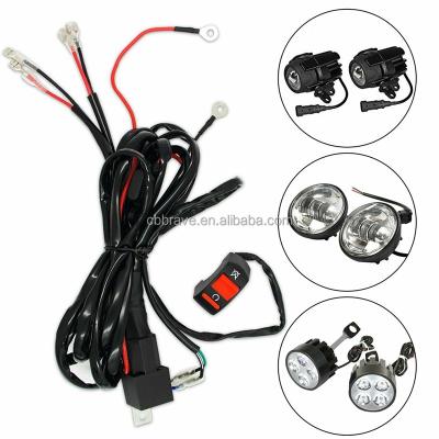 China Motorcycle LED Headlight Transfer Switch 12V 40A Relay Wire Motorcycle Spotlight Fog Light Wiring Accessories for sale