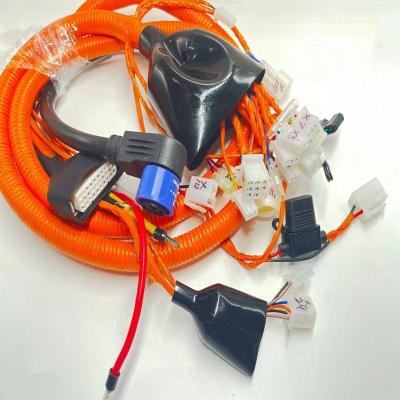 China Automotive MOLEX 30pin orange lithium battery wiring auto electric car wire harness with 20A fuse for EV electric car for sale