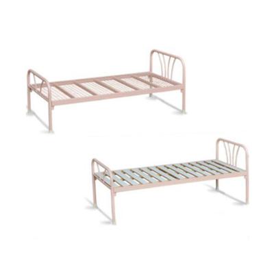 China Modern Factory Customize Easy-assemble Single Iron Bedroom Bed For Hotel Or School Dorm for sale