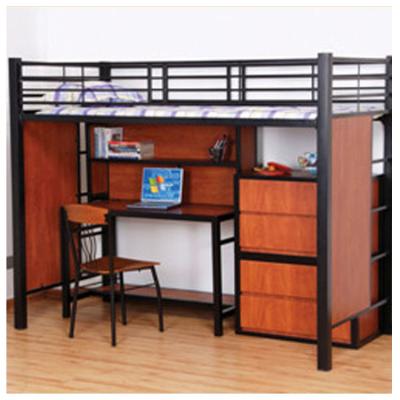 China Modern Double Bunk Beds Modern Design School Furniture College Student Dormitory Loft Double Metal Bunk Bed For Adults for sale