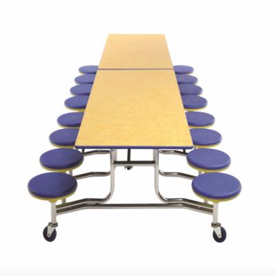 China High quality modern hot sale school canteen folding steel table set for sale