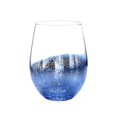 China Viable Custom Milk Juice Color Change Wishing Cup From Simple Glass Beer Tumbler Logo Home Starry Sky Egg-Shaped for sale