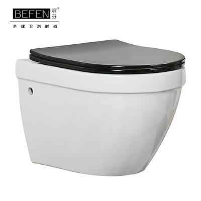 China New Design Rimless Tank Hidden Flush Wall Hung Toilet for sale