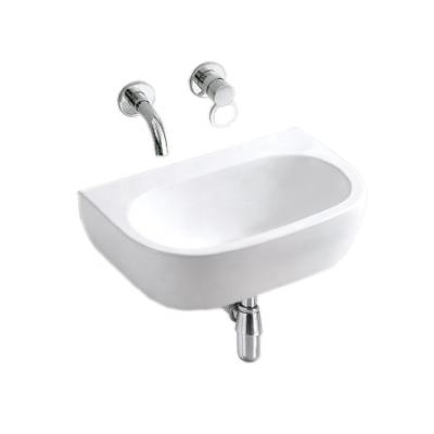 China CE Modern White High End Bathroom Trend BEFEN Washbasin Art Ceramic Basin Wall-hung Basin For Hotel for sale