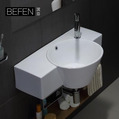 China Modern luxury modern style white ceramic wall hung washbasin for sale for sale