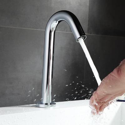 China Sense Faucets Deck Mounted Hotel Electronic Sensor Operated Bathroom Faucet Basin Sink Faucet Smart Faucet for sale