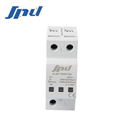 China JINLI SPD 385V 1P power supply system tvss surge protector100ka single phase AC surge protection device surge protector for sale