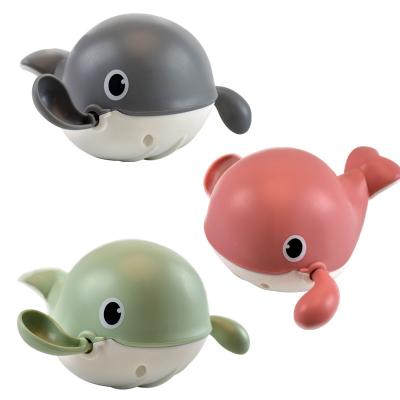 China Race Eco-friendly Material Swimming Floating Whale For Kids Bath Toy Animal Wind Up Swimming Whale Bathtub Bath Toys for sale