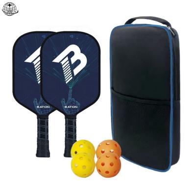 China PP Core + Fiberglass Pickleball Edgeless Paddle Pro Wood Custom Oval Net And Court Balls And Net Graphite Flooring for sale