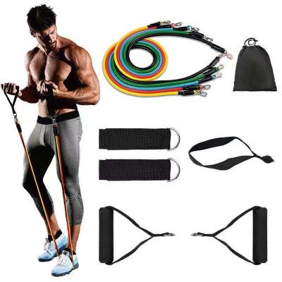 China High Quality Eco-friendly Elastic Rubber Loop Elastic Fitness Gym Gym Resistance Training Bands Set 11Pcs for sale