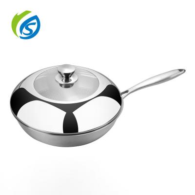 China Durable Customized Non-Stick Stainless Steel Honeycomb Pot Stainless Steel Non-Stick Frying Wok for sale