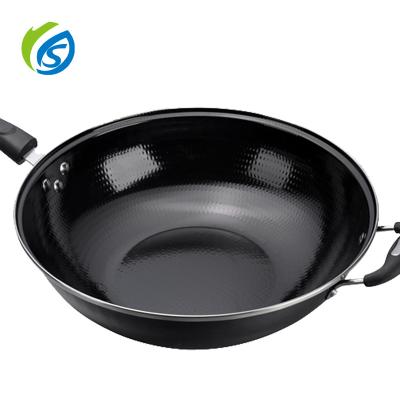 China High Quality Jiashida Porcelain Bakelite Enamel Durable Ceramic Handle Dish Non Stick Cooking Frying Pan for sale