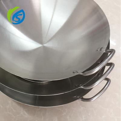 China Sustainable high quality Chinese premium wok pan Jiashida round bottom deepened double ear wok for sale