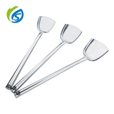 China Sustainable Kitchen Wok Spatula Tool Kit Thickening Cooking Shovel Kitchen Cookware Stainless Steel Handle Wok Spatula for sale