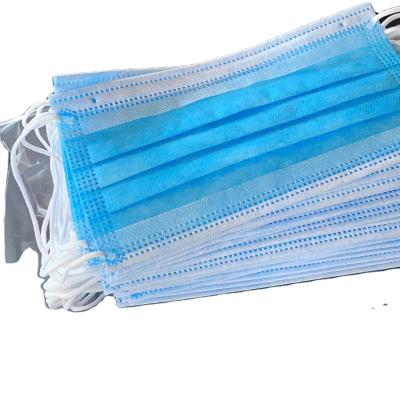 China Wholesale 3 Ply Nonwoven Daily Protective Disposable Civil Mask Medical Care Factory Price Blue/White for sale