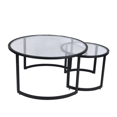 China living room tempered glass coffee tea table fashion metal tea table nordic home calassic tea table for sale