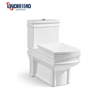 China Double-Flow Sanitary Wae Middle East Bathroom Strap Ceramic WC Toilet for sale