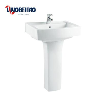 China Modern Large Size Cheap Ceramic Basin Price Ceramic Bathroom Sink Basin With Pedestal for sale