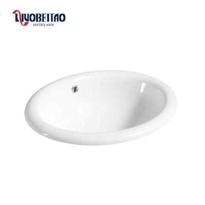 China Modern bathroom above counter of no hole price ceramic oval cheap basin for sale