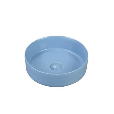 China Metered Faucets Color Ceramic Round Wash Basin Art Luxury Bathroom Sinks Art Wash Basin for sale