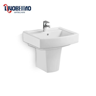 China Modern Single Hole Sanitary Ware Rectangular Basin Bathroom Wash Sink for sale