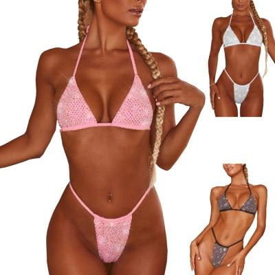 China Plus size border exclusively for hot-selling bikini bottom-waist bikini sexy two-piece backless slit swimsuit hot-selling swimwear for sale