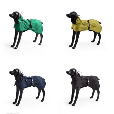 China Sustainable Sports Large Dog Clothes Pet Reflective Soft Windproof Jacket Increasing Dog Rain Coat Cape For Dog for sale