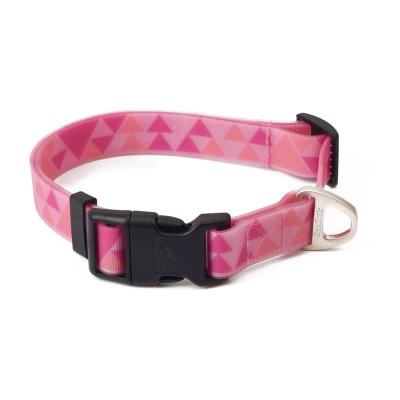 China Custom Cute Pink Dog Collar Wonderful Outdoor DETACHED Dog Collar Bestselling With PVC Rubber Coating for sale