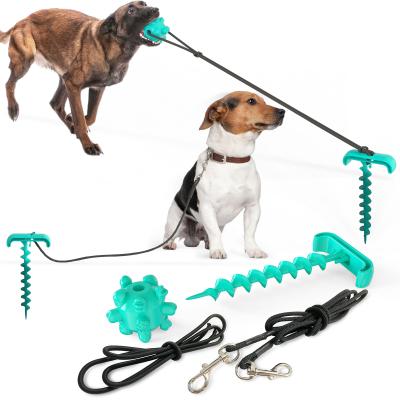 China China Fashion Viable Wonderful Outdoor Toys Shining Yellow Outdoor Sturdy Training Toy Set Leash Chew Bite For Dog for sale