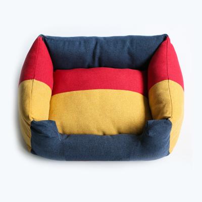 China Coloeful Material Pet Pet Bed Nest Breathable High Quality Promotional Washable Soft Canvas Sleep for sale