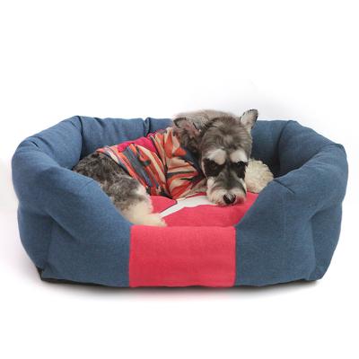 China High Quality And Cheap Supplies Indoor Cotton Breathable Pet Grave Super Soft Bed With Pillow Pad for sale