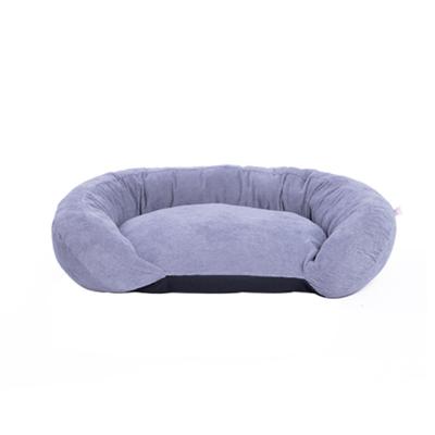 China Elliptical Pet Bed Corduroy Pet Bed High Quality Promotional Breathable Dog Material Removable And Washable for sale