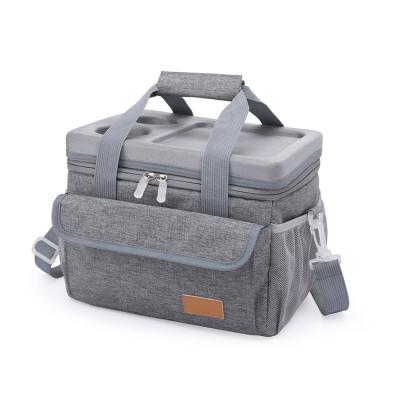 China Outdoor Aluminum Tote Bag Picnic Cooler Lunch Bag Double Deck Tyvek Aluminum Portable Travel Insulated Picnic Cooler Bag for sale