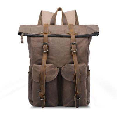 China Durable Travel Tote Cubes New Design Women&men Vintage Hemp Material School Laptop Backpack Bag for sale