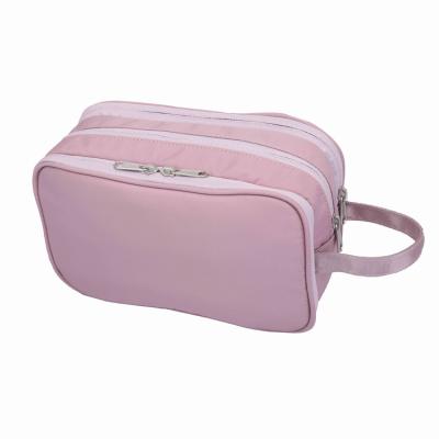 China Travel Lightweight Stylish Portable Fashionable Bag For Makeup Pink Travel Cosmetics Bag Custom PU Cosmetic Bag for sale