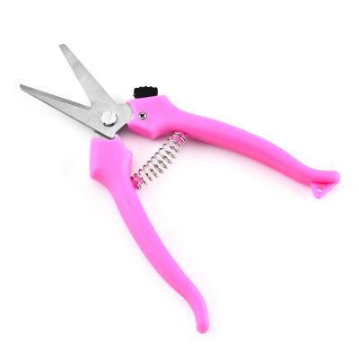 China Customizable colors logo stainless steel scissors rose handle anti-skid cheap gardening fine branch shears shears for sale