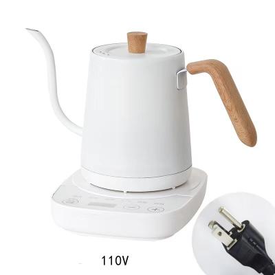 China Household 360 Degree Base Thermostatic Electric Kettle Stainless Steel Rotating Long Spout for sale