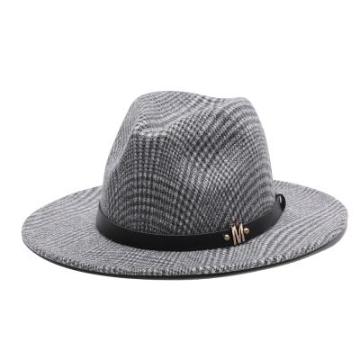 China 2021 New Fashionable Elegant Wide Brim Fedora Hats Women Image Ladies Top Hat for sale