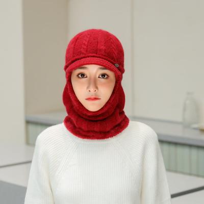 China 2021 New COMMON Scarf One Piece Style Solid Color To Keep Warm Design Winter Beanie Hats for sale