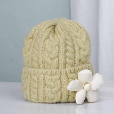 China JOINT New Hot Selling Wholesale Knitted Flower Decoration Soft Beanie Winter Hats for sale