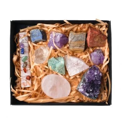 China Natural Crystal Chakra Reiki Stones Set China 11pcs Healing Gift for Meditation for sale