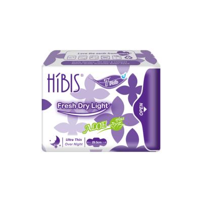 China HIBIS Ultra Thin Side-gathering 29.5cm Fit Sanitary Napkins Breathable Herbal Night Heavy for sale