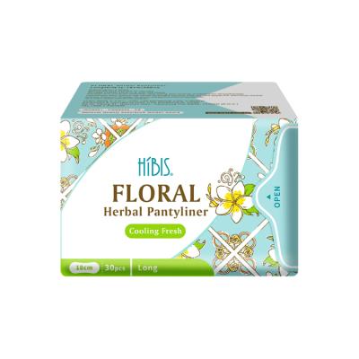 China Herbal Essence Smell Pantyliner Pantyliner Taiwan Brand 180mm Natural Wingless Control HIBIS Herbal Extract Wings for sale